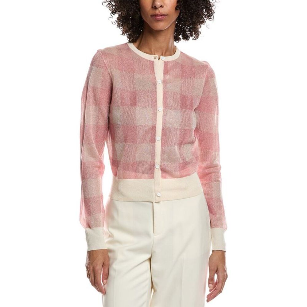 Lela Rose Pink and Cream High-Low Dress